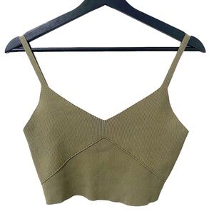 NWT Olive Green Endless Rose Knit Bralette Top